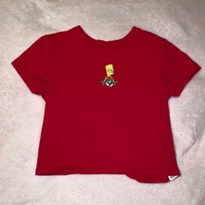 FOREVER21 RED SIMPSONS CROP TOP